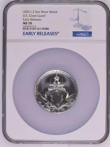 2021 2.5オンス シルバー メダル コースト ガード NGC ER MS70|WORLD RESOURCE【KING店】