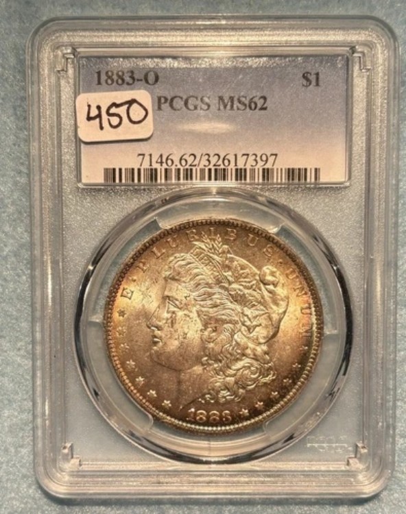 1883年製 トーンドビューティー モーガン シルバードル ? PCGS MS62｜WORLD RESOURCE【KING店】