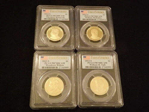 2013-S 1ドル大統領4枚コインセット ファーストストライク PCGS PR 70｜WORLD RESOURCE【KING店】