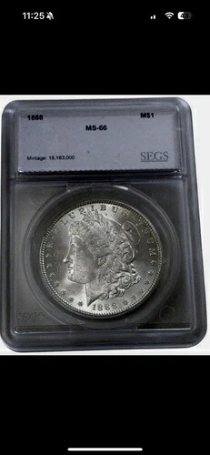 1888年モルガン銀貨 MS-66
