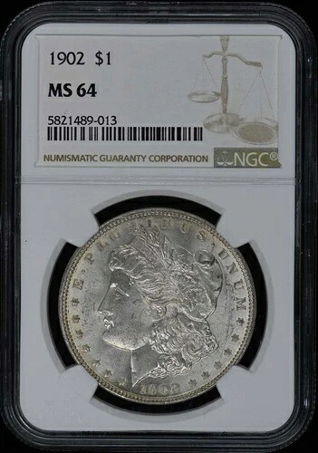 1902年 モルガン・ダラー S$1 NGC MS64