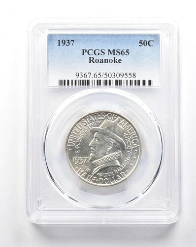 1937年 ロアノーク記念ハーフドル MS65 PCGS *7557