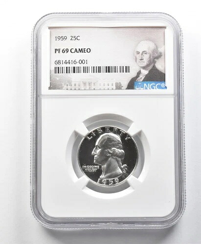 1959年ワシントンクォーター PF69 カモ NGC *8654