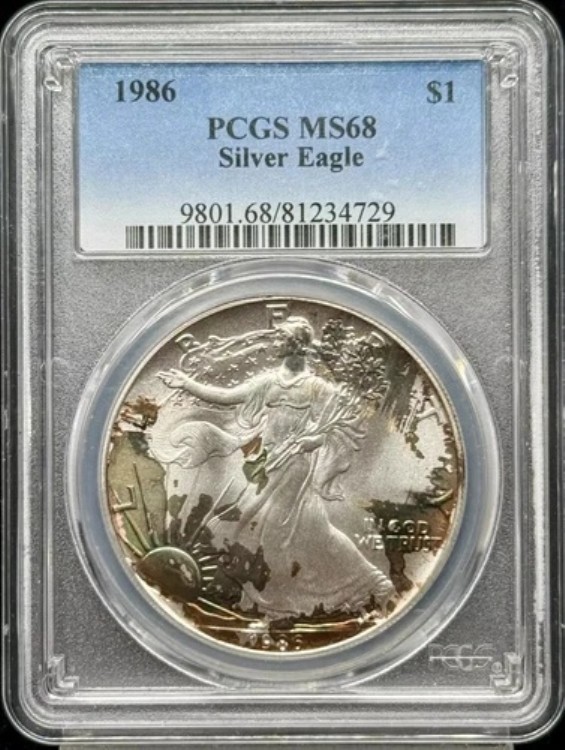 1986年アメリカンシルバーイーグル PCGS MS-68