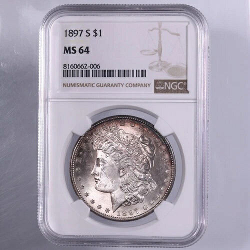 1897年 Sモーガン 1ドル NGC認定 MS64｜WORLD RESOURCE【KING店】