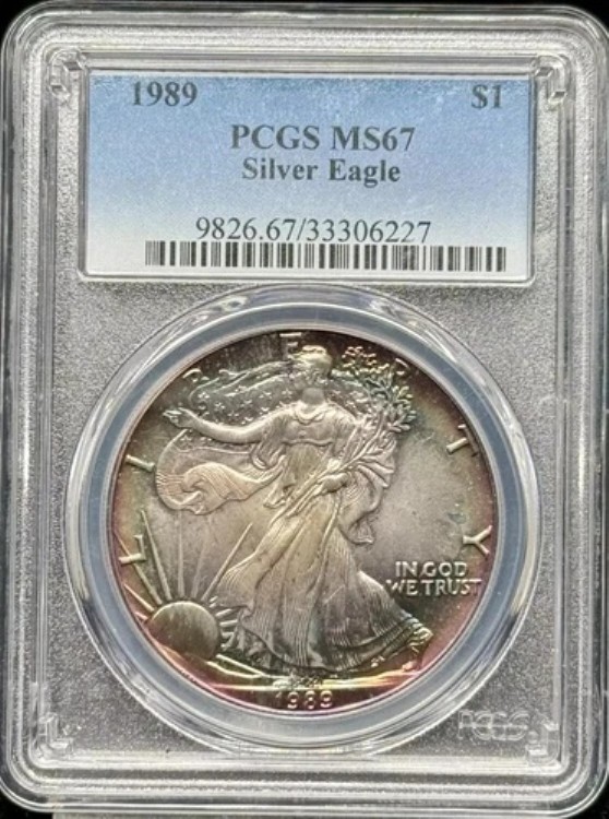 1989年 アメリカン シルバー イーグル PCGS MS-67 164,450円