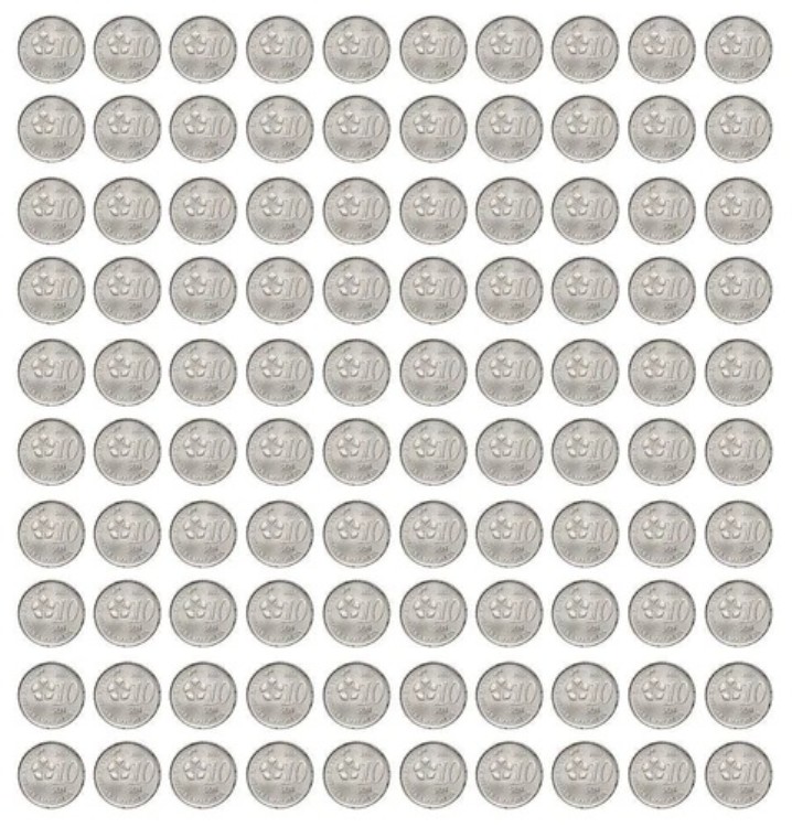 マレーシア 10 セン、2022年、KM #202、ミント X 1000 PCS