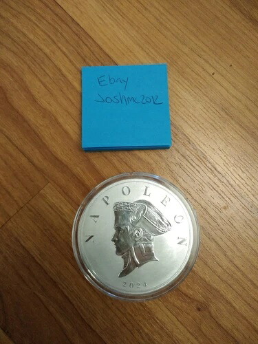 2024年 - 5オンス ナポレオン銀貨 .9999 純銀 BU - コマンダーシリーズ
