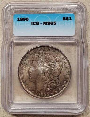 1890-P MS-65 モルガン銀貨