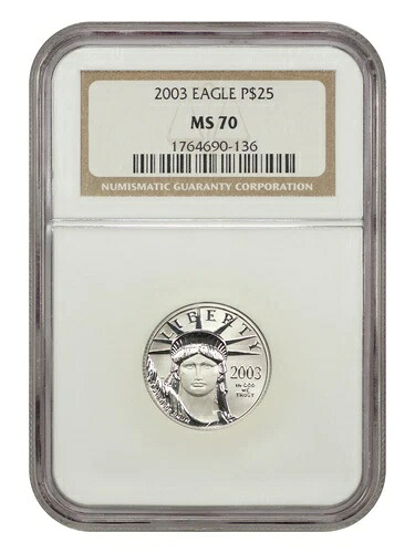 2003年 25ドル 自由の女神像 NGC MS70