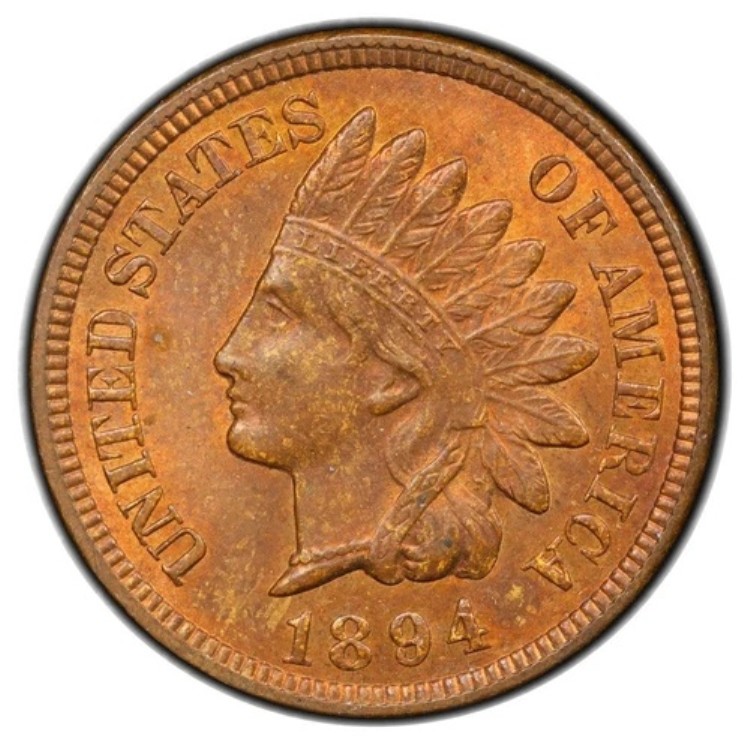 1894年 1セント インディアン セント - タイプ3 ブロンズ PCGS MS64RB 217,250円