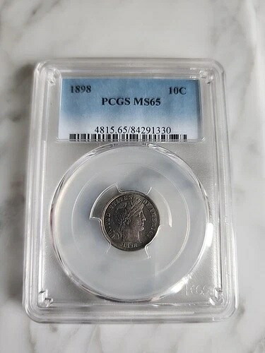 1898年 10セント バーバー ダイム コイン PCGS MS65｜WORLD RESOURCE【KING店】
