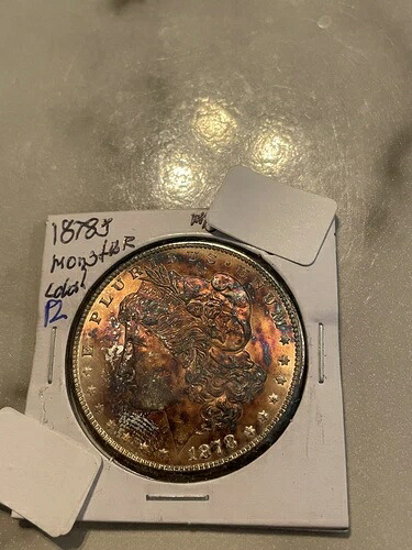 1878年製 モルガン銀貨 PL ウルトラハイグレード モンスタートーン
