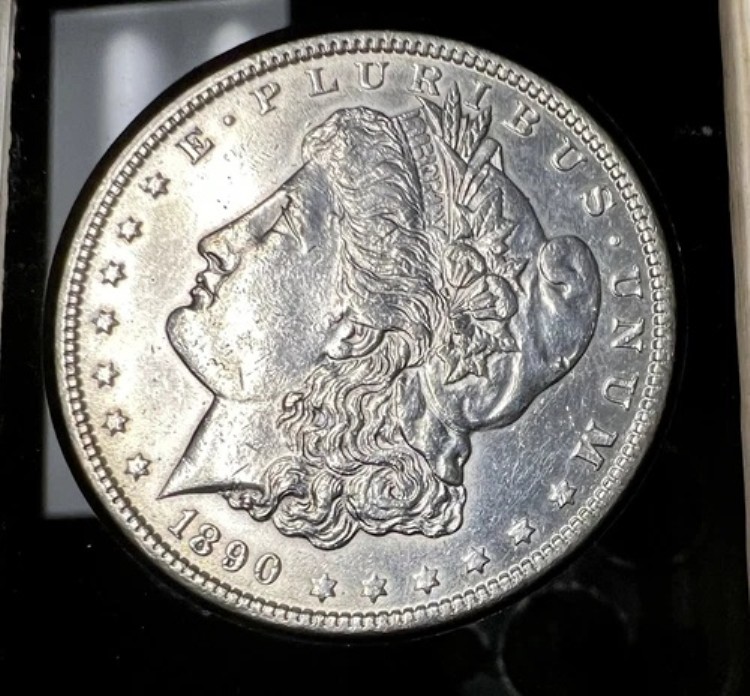 1890年 BU++ モルガン 90% シルバー ドル $1 米国アンティーク コレクターズコイン ホルダー入り