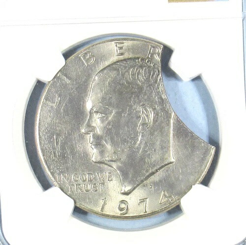 1974年 D Ike ドル（切り取られたプランシェット付き、エラー番号 #857）