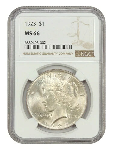 1923年 1ドル NGC MS66 - 平和ドル
