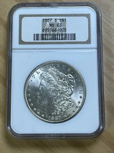1887年 - S モルガン銀貨 NGC MS63｜WORLD RESOURCE【KING店】