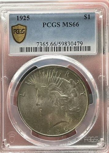 1925年 1ドル ピースダラー PCGS MS66