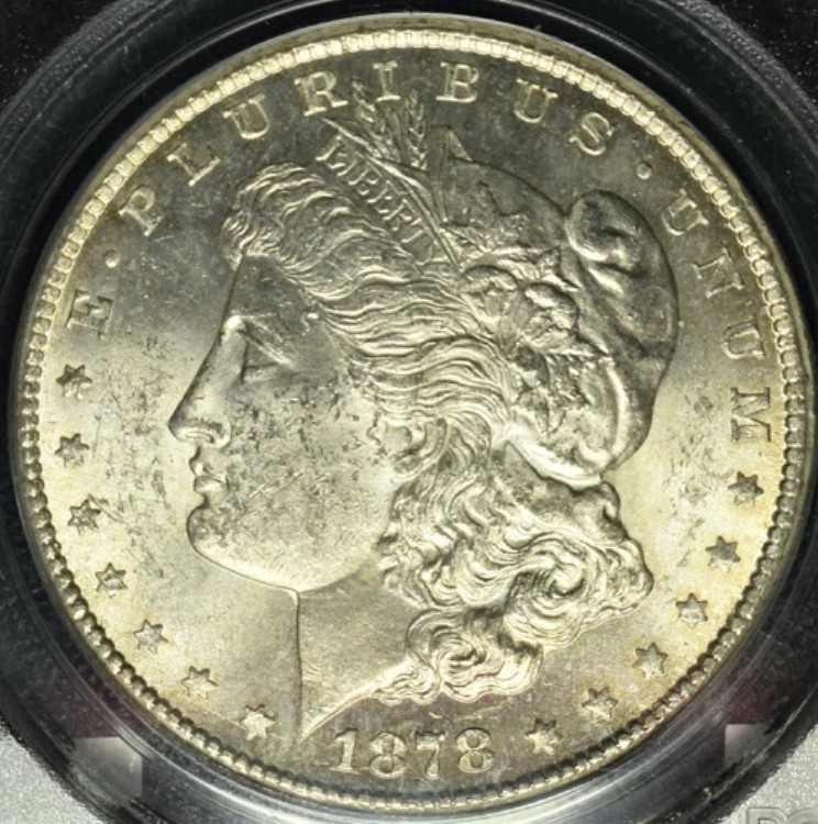 1878年CCモルガン銀貨 PCGS MS61 VAM 22