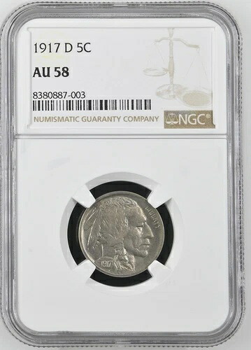 1917-D バッファロー ニッケル ~ NGC AU58 ~ AU/BU 未流通スライダーについて!