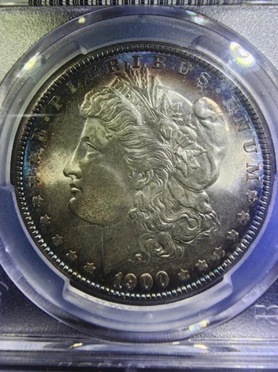 1900 年モーガン シルバー ドル ? 美しい色調。