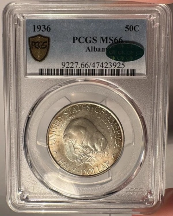 1936年 50セント PCGS MS 66 CAC アルバニー記念ハーフドル