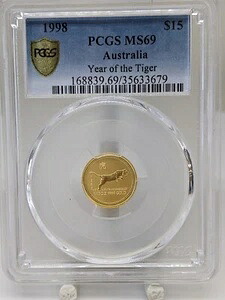 1998年 1/10オンス 金貨 旧暦 寅年 PCGS認定 MS69｜WORLD RESOURCE【KING店】