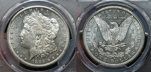 1885年 S モーガン銀貨 1ドル -PCGS MS 61