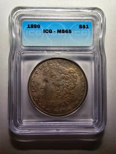 1890-P モルガン銀貨 ICG MS65