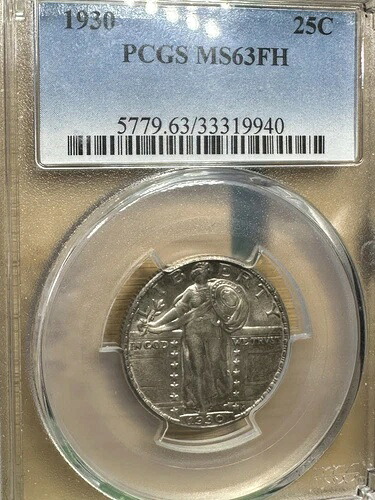 1930年 スタンディングリバティクォーター MS 63 FH PCGS シルバー 25セント 未使用