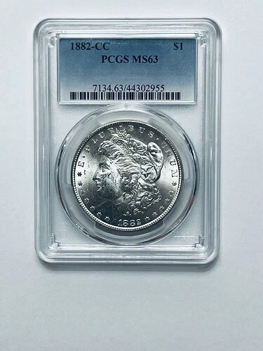 1882年-CC モルガン銀貨 PCGS MS63