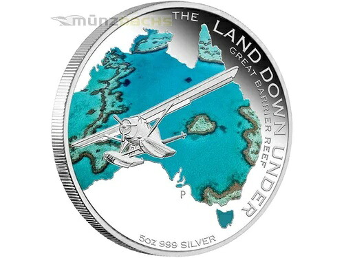 8ドル ランド・ダウン・アンダー グレートバリアリーフ 5オンス 銀貨 オーストラリア 2014年 プルーフ｜WORLD RESOURCE【KING店】