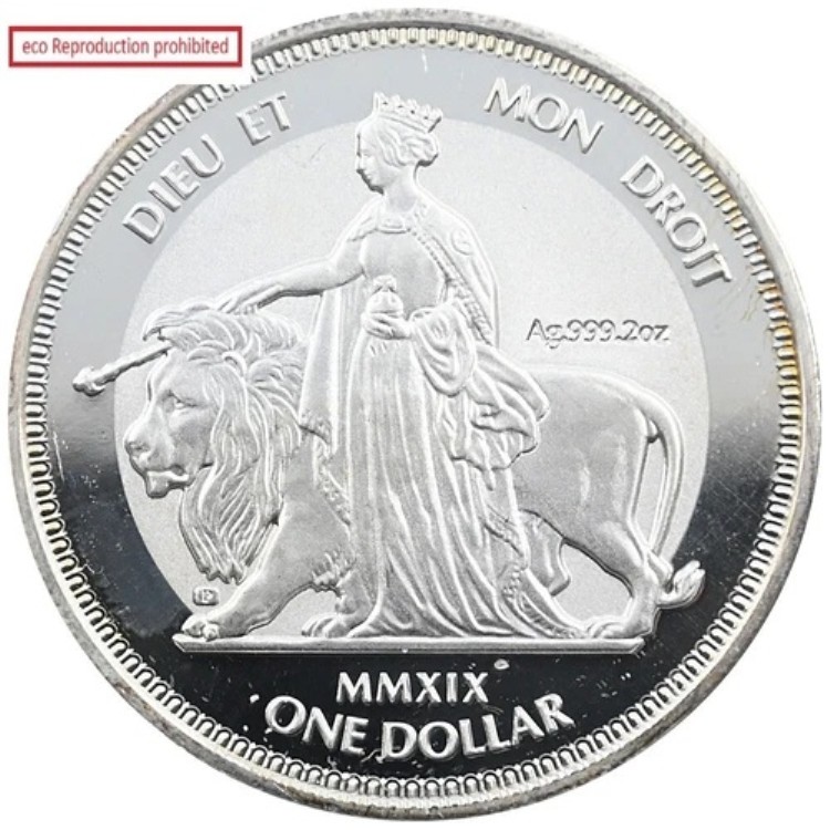 ヴァージン諸島 2019年 エリザベス2世 銀貨 NGC PF66 ウナとライオン