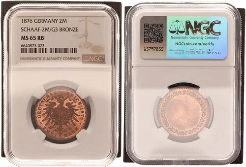 2 マーク 1876 エンパイア バックサイドプローブ（他のイーグル付き）NGC Ms 65 RB 106570