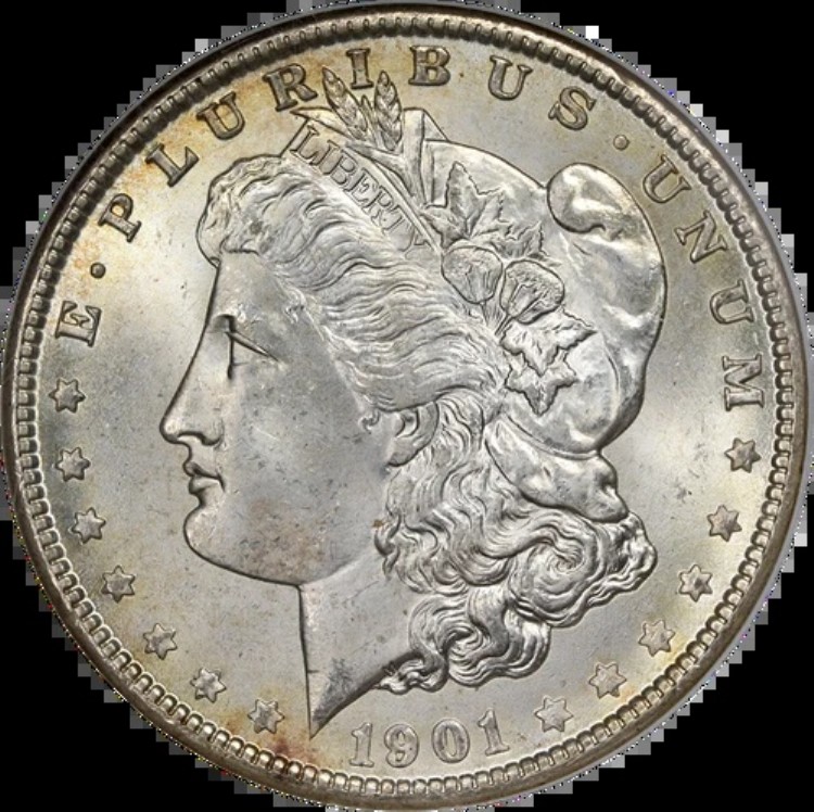 1901-O モルガン銀貨 NGC MS66 素晴らしい外観、良好な打刻