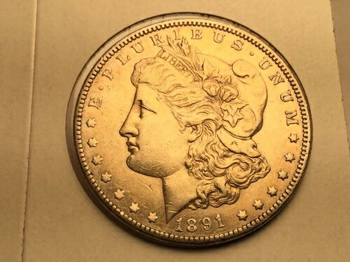1891-CC モルガン・ダラー（高級品、ほぼ未使用）