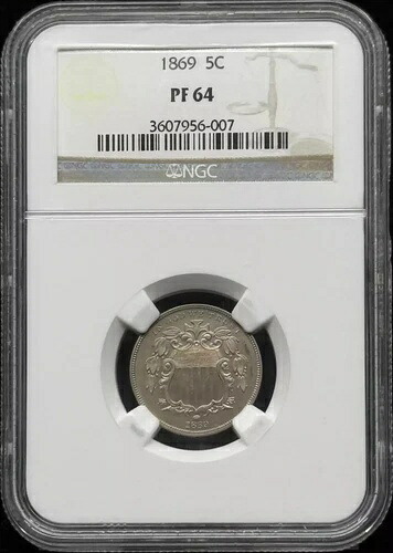 1869年製ニッケルシールド NGC PF-64
