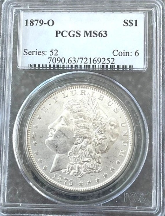 KEY---1879-O PCGS MS 63 モルガン銀貨