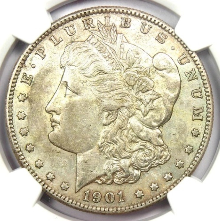 1901-S モーガン シルバー ダラー 1 ドル コイン - 希少年号 - NGC AU53 認定