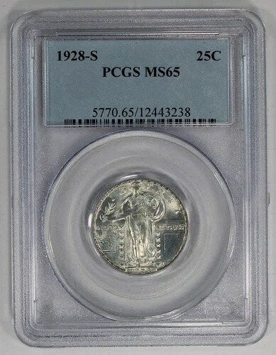 1928-S スタンディングリバティクォーター PCGS MS65