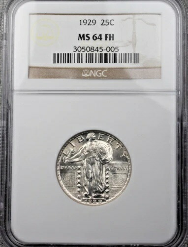 1929年 スタンディング・リバティ・クォーター NGC MS-64 FH *フルヘッド*