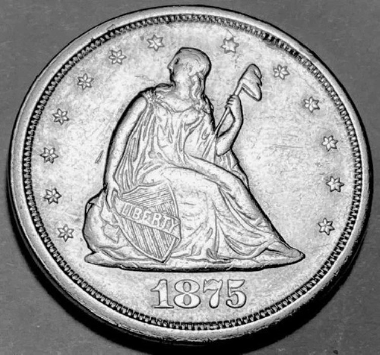 1875 S 20セント硬貨 BU #1