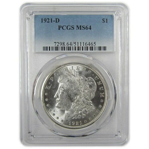 1921年 D モルガン ダラー MS 64 PCGS シルバー 未流通 1ドルコイン SKU:I20023
