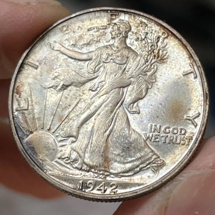 プルーフ 1942年 フィラデルフィア造幣局 シルバー ウォーキング リバティ ハーフ（ヘアライン入り） B16｜WORLD RESOURCE【KING店】