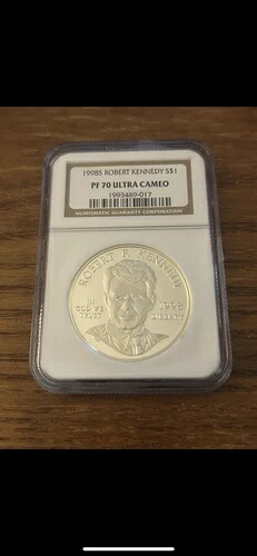 :1998-S 1ドル ロバート・ケネディ記念銀貨 NGC PF70UC ????