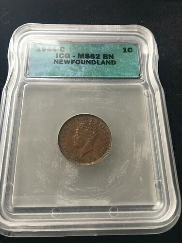 1944年 ICG グレード ニューファンドランド、1セント**MS-62**