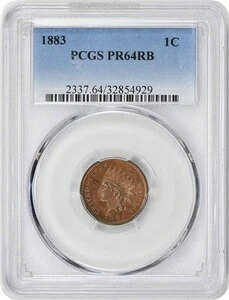 1883年インディアンセント金貨 PR64RB PCGS