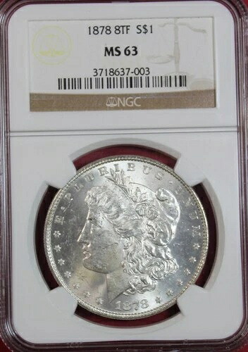 1878-P 8TF モーガン ドル NGC MS63 224,950円