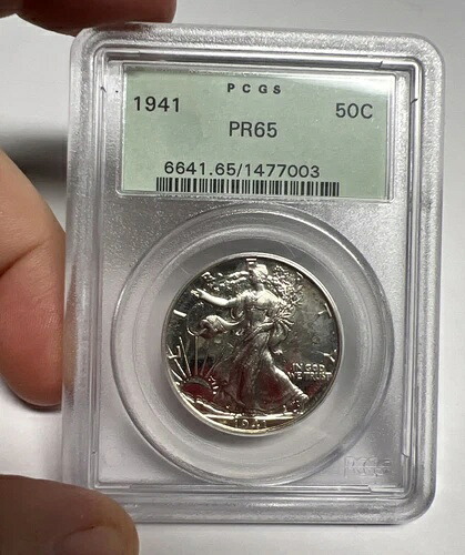 1941年 PCGS PR65 OGH (3.1) ウォーキング・リバティ シルバー ハーフダラー プルーフコイン