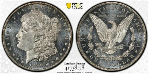 1890 O $1 モルガンドル 認定 PCGS MS61 PL プルーフ